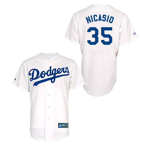 Juan Nicasio #35 Youth Baseball Jersey-L A Dodgers Authentic Home White MLB Jersey